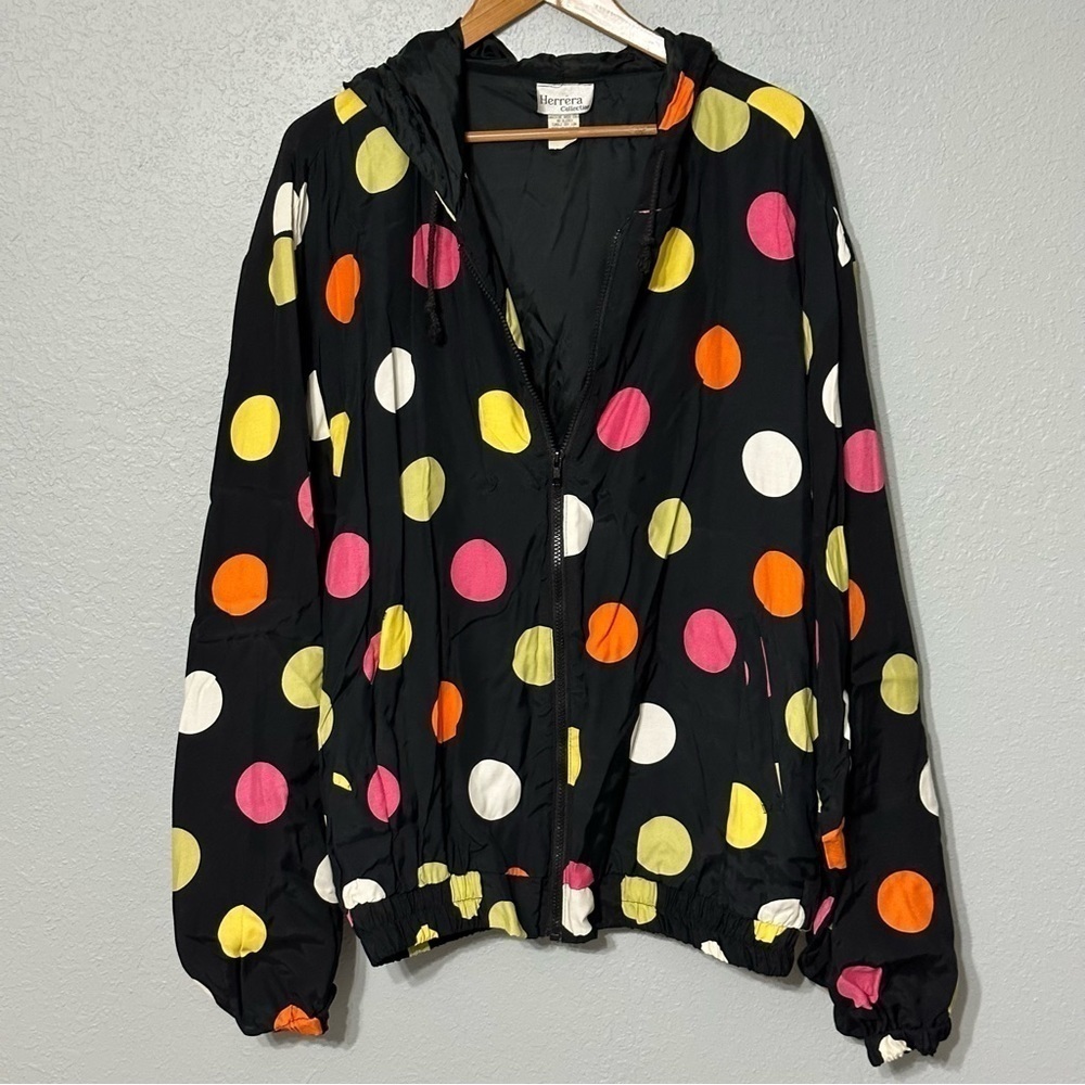 Herrera Collection Vintage Black with Large Multi-Colored Dots - Size One Size